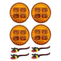 KIT 4 Lanterna Dianteira Ônibus 70mm Led 24V AM + 4conector KIT 4 Lanterna Dianteira Ônibus 70mm Led 24V AM + 4conector