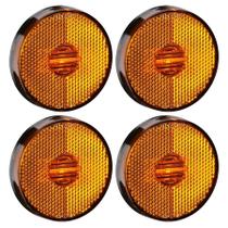 Kit 4 Lanterna Lateral Led Sinalsul 24v Amarela C/conector
