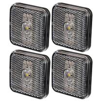 Kit 4 Lanterna Lateral Quadrada Cristal Bivolt