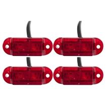 Kit 4 Lanterna Led Posipoint Vermelha Bivolt 12v/24v Aspock