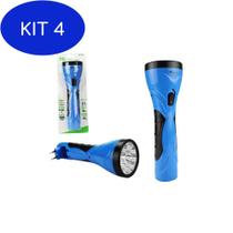 Kit 4 Lanterna Recarregavel De Led 12 Leds Dp-1903 Dp