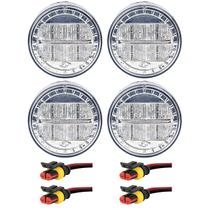 KIT 4 Lanterna Traseira Ônibus Caminhão 70mm 4 Led +Con. Ré