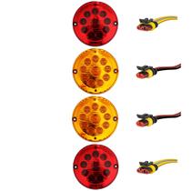 KIT 4 Lanterna Traseira Ônibus Cometa 155mm 10 LED 12V +Conector