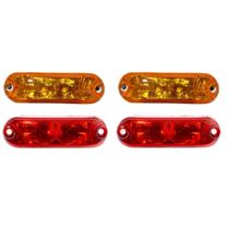 Kit 4 lanterna vigia van escolar ducato later baú led am vm