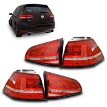 Kit 4 Lanternas Traseiras Golf Gti MK7 2014 a 2017 Com Led Kit 4 Lanternas Traseiras Golf Gti MK7 2014 a 2017 Com Led