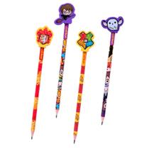 Kit 4 Lapis HB C/ Borracha Harry Potter Leo e Leo