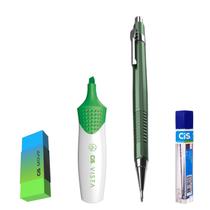 Kit 4 Lapiseira BOHO 0.7m VD +Borracha +Grafite +Vista Verde Kit 4 Lapiseira BOHO 0.7m VD +Borracha +Grafite +Vista Verde