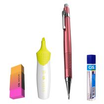 Kit 4 Lapiseira BOHO 0.7m VM +Borracha + Grafite + Vista Am