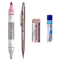 Kit 4 Lapiseira BOHO RS 0.7mm +Borracha +Grafite + Lumini Ex
