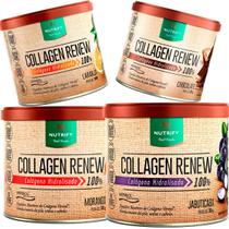 Kit 4 Latas Collagen Renew Verisol Hidrolisado Sabores 300g Renovo Colágeno Proteínas Vitaminas