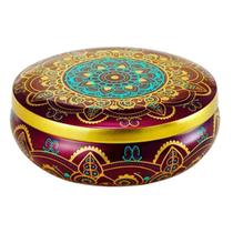 Kit 4 Latas Decorativas Para Velas Aromáticas Bordo/Dourado