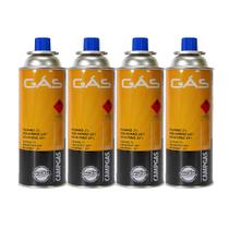 Kit 4 Latas Refil Carga P/ Maçarico Portátil Culinário E Para Fogareiro Fogão De Camping Universal
