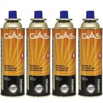 Kit 4 LATAS Refil de Gás Butano 227G Uso Culinário, Maçarico, Camping, Fogareiros e Lampião - Nautik