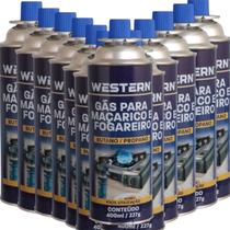 Kit 4 LATAS Refil de Gás Butano 227G Uso Culinário, Maçarico, Camping, Fogareiros e Lampião WESTERN