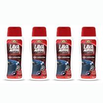 Kit 4 Lava Autos c Cera Carnaúba Carros Brilho Proauto 500ml Kit 4 Lava Autos c Cera Carnaúba Carros Brilho Proauto 500ml