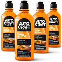 Kit 4 Lava Autos Shampoo Autocraft Limpa e Protege Carros e Motos Proauto 500ml