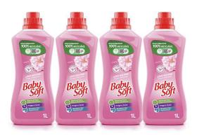 Kit 4 Lava Roupas Finas e Delicadas Baby Soft 1L