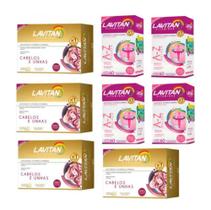 Kit 4 Lavitan Hair Cabelos E Unha com Biotina Cimed 60 Cápsulas + 4 Lavitan Mulher c/60*