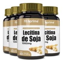 Kit 4 Lecitina de Soja 1000mg 60 Cápsulas Fitoprime