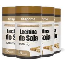 Kit 4 Lecitina de Soja 1000mg 60 Cápsulas Fitoprime
