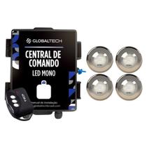 Kit 4 LED MONO 10W + Central de Comando Globaltech 60W