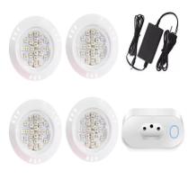 Kit 4 Led Power Led 5w Abs Branco 24 + Fonte + Tomada Wifi