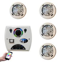 Kit 4 Leds Eco 9W Rgb Sodramar Com Comando Wifi