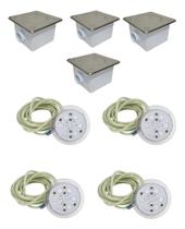 Kit 4 Leds Rgb Iluminacao 4 Caixas Passagem
