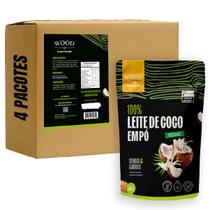 Kit 4 Leite de Coco em Pó 100% Puro Vegano Sem Lactose 907g