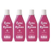 Kit 4 Leite de rosas desodorante + proteção para seu corpo indicado para a limpeza da pele 60ml