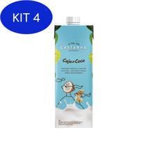 Kit 4 Leite vegetal A Tal da castanha - Caju e Coco 1 Litro