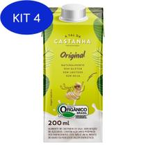 Kit 4 Leite Vegetal, Caixa De 200Ml, A Tal Da Castanha