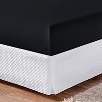 Kit 4 Lençol Liso com Elástico Soft King 100% Poliéster 180 Fios Macio de Baixo