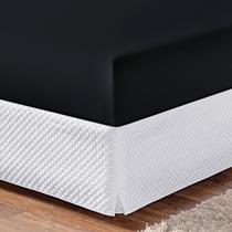 Kit 4 Lençol Liso Elástico Soft Queen Macio Poliéster Preto Kit 4 Lençol Liso Elástico Soft Queen Macio Poliéster Preto