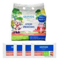 Kit 4 Lenços Umedecidos Granado Calêndula Acalma E Protege