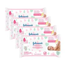 Kit 4 Lenços Umedecidos Johnson's Baby Extra Cuidado 96 Unidades