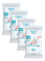 Kit 4 Lenços Umedecidos Marigold Pocket Com 20 Un