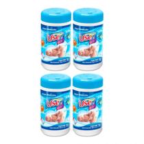 Kit 4 Lencos Umedecidos Use It Baby Azul com 70 Unidades Nobrand