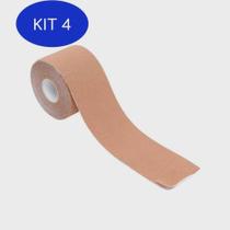 Kit 4 Levanta Peito Adesivo Seios Sutiã Fita Push Up Invisível KIT 4 BEGE TAPE 5M