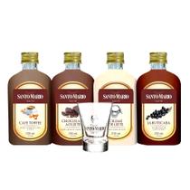 Kit 4 Licores 200ml + Copinho Momentos - Santo Mário Kit 4 Licores 200ml + Copinho Momentos - Santo Mário