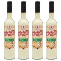 Kit 4 Licores de Abacaxi com Coco Paratiense 500 ml Cachaça Piña Colada Lembrancinha Frutado Presente Presenteável