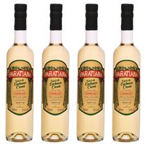 Kit 4 Licores de Cachaça Paratiense 500 ml Piña Colada Lembrancinha Frutado Presente Presenteável Presente