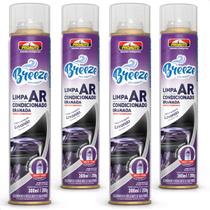 Kit 4 Limpa Ar Condicionado Carro Breeze Lavanda Proauto 300ml Kit 4 Limpa Ar Condicionado Carro Breeze Lavanda Proauto 300ml