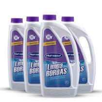 Kit 4 limpa bordas hidroazul para piscina removedor de gorduras