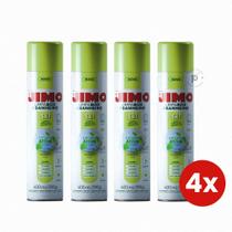 Kit 4 Limpa Box Banheiro Jimo Aerossol 400ml Espuma Ativa Spray Vidros Blindex Brilho Remove Manchas 3x1