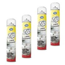 Kit 4 Limpa Estofados Higienização a Seco Zip Clean Limpeza Profunda 300ML Mundial Prime