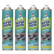 Kit 4 Limpa Tênis Super Dom 150ml/95g Kit 4 Limpa Tênis Super Dom 150ml/95g