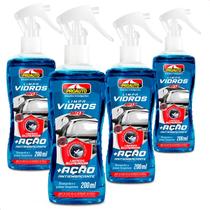 Kit 4 Limpa Vidros Automotivo Antiembaçante Proauto 200ml