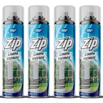 Kit 4 Limpa Vidros Spray Zip My Place 400ml
