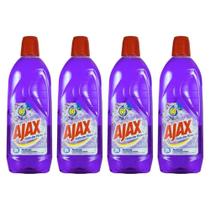Kit 4 Limpador Diluível Ajax Festa Das Flores Lavanda 1 Litro